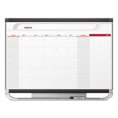 Erase Mnthly Wall Calendar,w/Marker,3'x2', Graphite Frame
