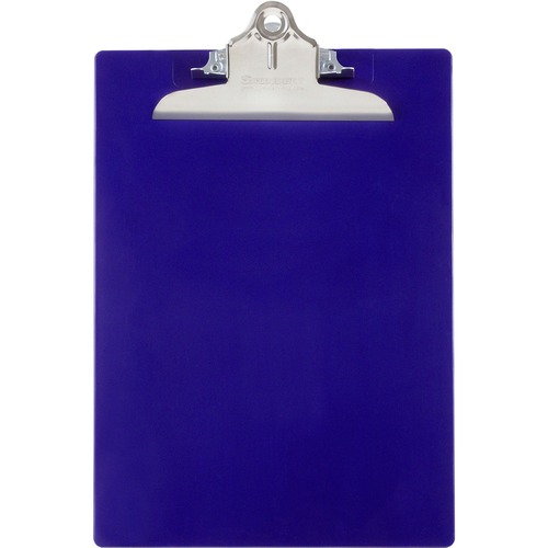 Antibacterial Clipboard,w/ Hanging Hole,1" Cap.,9"x12",Blue