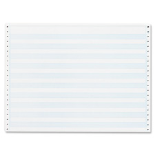 Computer Paper, 20 Lb,14-7/8"x11",2400/CT, 1/2" Blue Bar