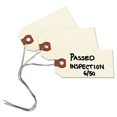 Shipping Tags W/Wire, No 2, 3-1/4"x1-5/8", 1000/BX, Manila