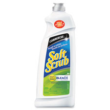 Soft Scrub Cleanser, w/Bleach, Antibacterial, 36oz., 6/CT
