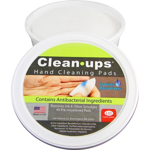 Hand Cleaning Pads, Pre-moistened, 60/Tub, White