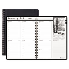 Weekly Planner,2PPW,12 Months,Jan-Dec,8-1/2"x11",BK/WE