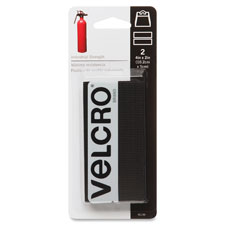 Industrial Hook/Loop Tape, 4"x2", 2ST/PK, Black