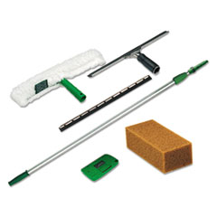 Professional Window Cleaning Kit, 56" Long, White/Green