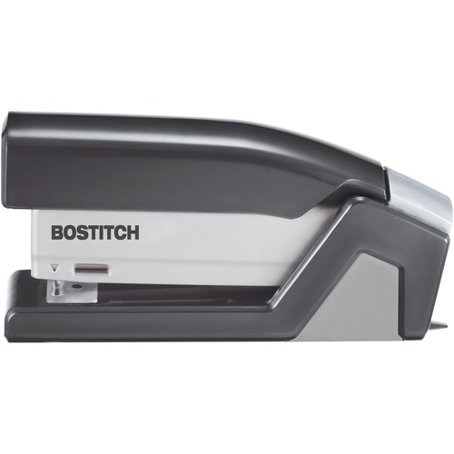 Spring Powered Stapler, Staples 15 Sheets, Black/Gray