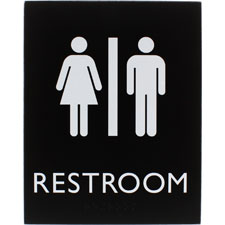 Lorell  Sign, Unisex, 6-4/10"Wx8-1/2"Lx4/5"H, Black