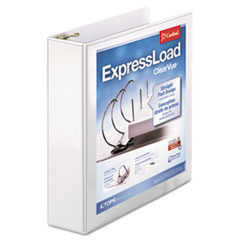 Clearvue Locking D-Ring Binder, 4" Cap, White