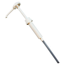 Economy Pump,3/4 Faucet, 38mm Cap, 1oz Disp, White