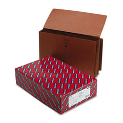 End Tab Wallet, 5-1/4" Expansion, Legal, 10/BX, Redrope