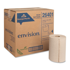 Envision Roll Towels, Non-Perf, 7-7/8"x350', 12/CT, Brown