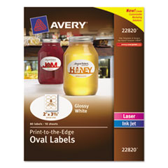 LABEL,OVAL,GLOSSY WHITE,80