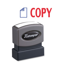 Copy Ink Stamp, 1/2"x1-5/8", Blue/Red Ink