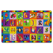 Alphabet Rug, 7'6x12', Multi