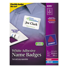 Laser/Inkjet Name Badges,2-1/3"x3-3/8",160/PK,Plain WE