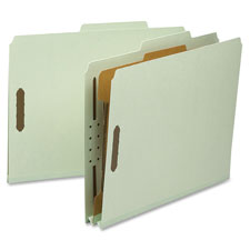 Classification Folder, 2" Exp., Letter, 2-Div, 10/BX, GYGN