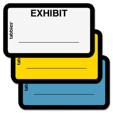 Legal Exhibit Labels, "Exhibit",1-5/8"x1", 252/PK,White