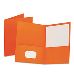 Twin Pocket Folders,w/o Fasteners,11"x8-1/2",25/BX,ORANGE