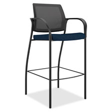 STOOL,CAFE,4-LEG,W/ARMS,BK