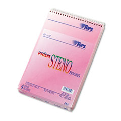 Steno Book, Gregg Ruled, 80 Sheets/PD, 6"x9", 4/PK, Pink