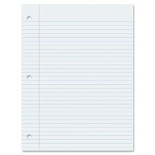 Filler Paper, 8"x10-1/2", 9/32" Rld, 100SH/PK, WE