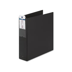 Economy Ring Binder W/Labelholder, 2" Capacity, Black