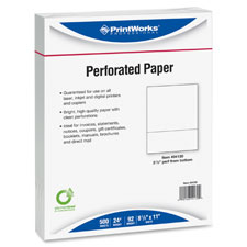 Office Paper,Perf'd Hor 3.5" Btm,8.5"x11",24lb,500/RM,WE