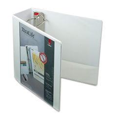 Clearvue Binder, D-Ring, 4" Capacity, 11"x8-1/2", White