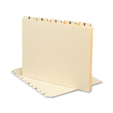 File Guides, A-Z, 1/5 Self Tab, Legal, Manila