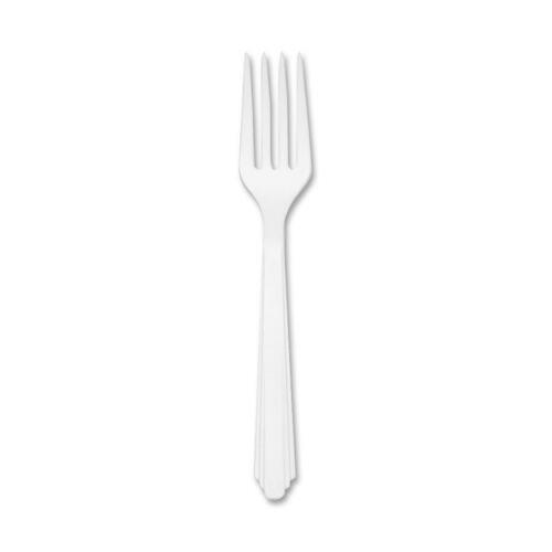 Plastic Fork, Type III, Heat-Tolerant, 100/PK, White