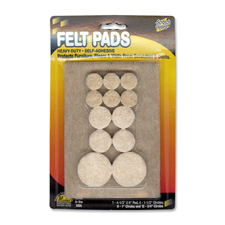 Felt Pads, 1/2"x5-7/8", 16/PK, Beige