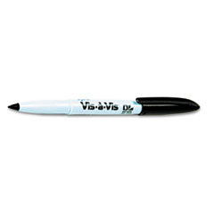 Wet-Erase Overhead Transparency Marker, Fine Point, Black
