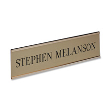 Standard Aluminum Wall Sign, 2"x8", Standard Gold