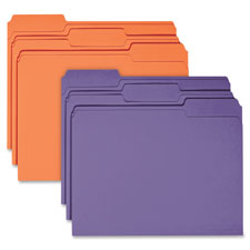 Color File Folder, 1/3 Cut, 100/BX, Orange