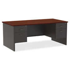 Left Pedestal Desk, 36"x72", CH/MH