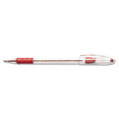 Ballpoint Pen, Medium Point, Red Ink/Clear Barrel