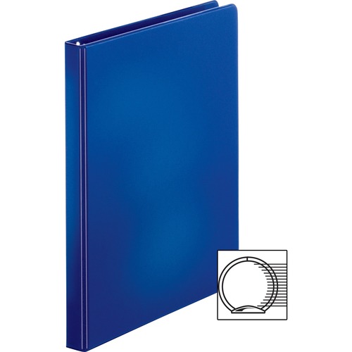 Round Ring Binder, w/ Pockets, 1/2", Dark Blue