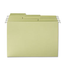 Hanging Folders,w/2-Ply Tabs Attached,1/3 Tab,Ltr,20/BX,Moss