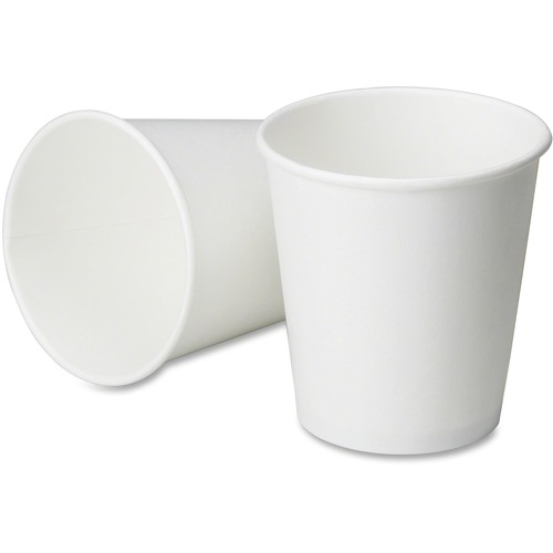 Hot Drink Paper Cup, Plastic Lined, 8 oz, 2000/BX, White