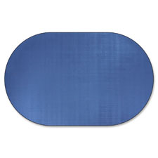 Solids Traditional Rub, Oval, 7'6x12', Oval, Blue