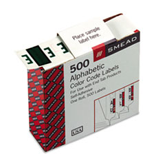 Color Code Labels, "E", 1"x1-1/4", 500/RL, Dark Green