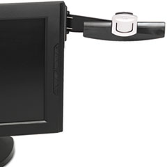 Monitor Mount Document Clip, 6-1/4"x3", Black/Silver