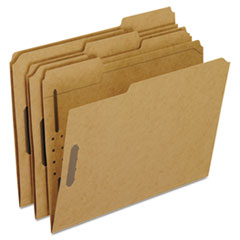 File Folders, 1/3 Cut Tab, 2 Fasteners, Letter, 50/BX, Kraft