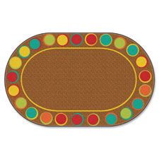 Sitting Spots Seating Rug, Oval, 7'6x12', Multi