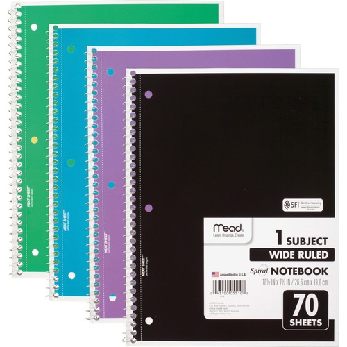 NOTEBOOK,1SUB WR 4PK,AST