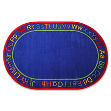 Educational Rug, Oval, 7'6x12', Multi