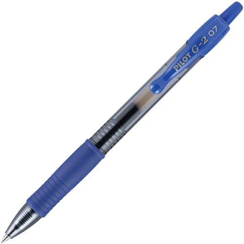 Gel Pen,Retractable/Refillable,Fine Point,Blue Ink