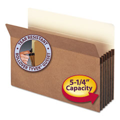 File Pocket, 5-1/4"Exp, Straight Cut, Lgl, 10/BX, RDR