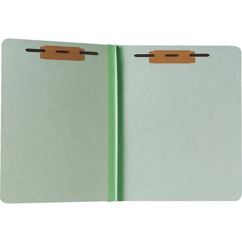 File Folder, Full Top Tab,2- 1"Fasteners, Letter,100/BX,LtGN