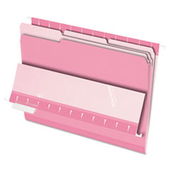 Interior Folder, 1/3 Tab Cut, Letter, Pink